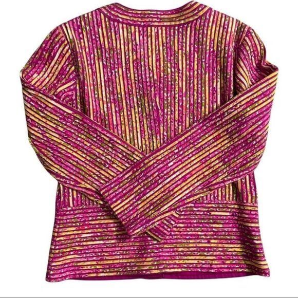 Chico's‎ Annabelle Pink Striped Blazer Sugarberry Dream Size 0 (4) - Picture 11 of 13